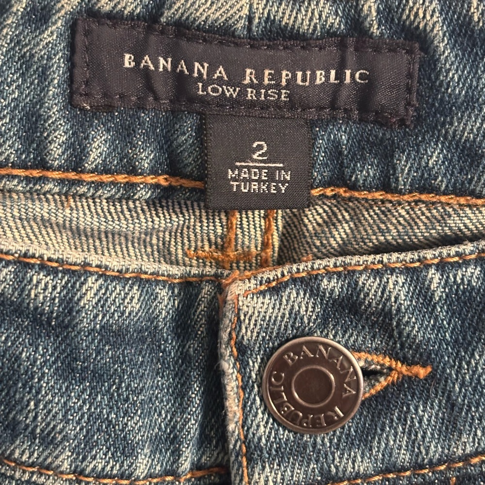 Vintage Banana Republic Low Rise Jeans 100% Denim Size 2 Straight Leg Like New - Picture 5 of 7